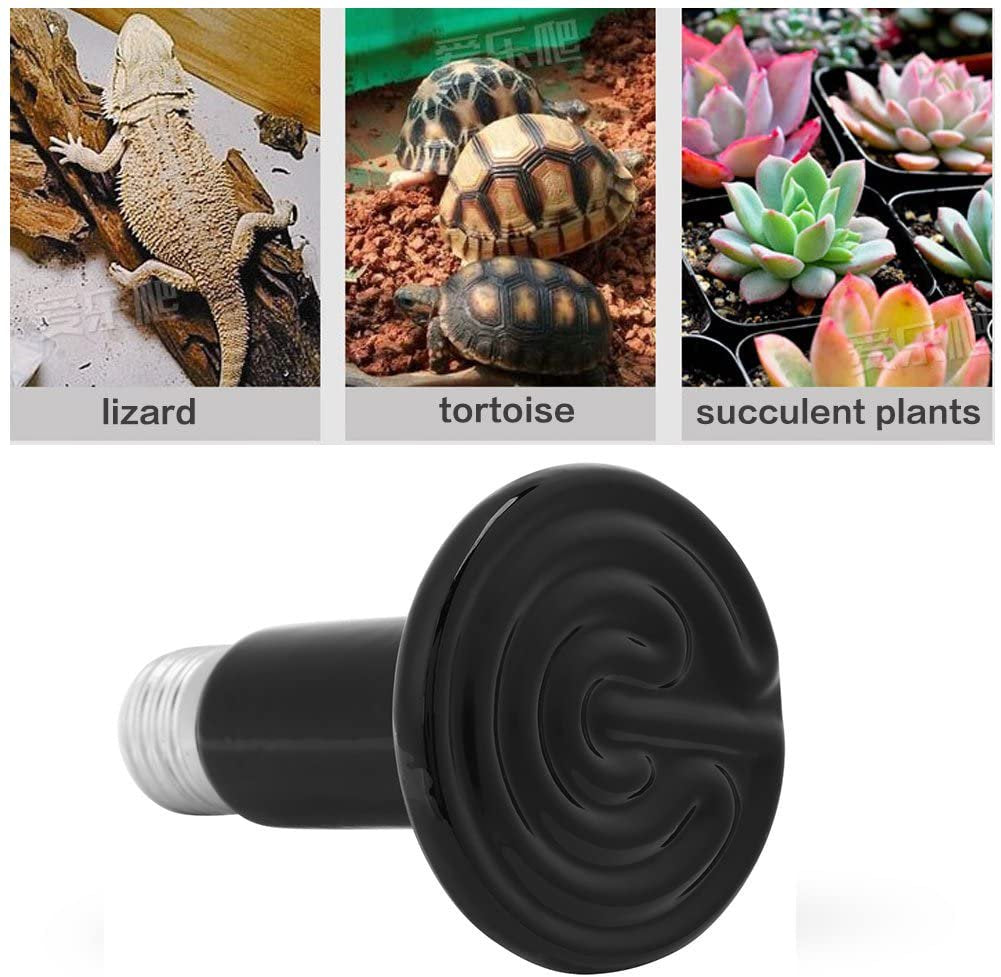 Ceramic Terrarium Heat Lamp, UVB Infrared Bulb Turtle without Light for Reptiles Amphibians Hamsters Snakes Birds Poultry Chicken Coop Habitats 220-230V Animals & Pet Supplies > Pet Supplies > Reptile & Amphibian Supplies > Reptile & Amphibian Habitats Universal   