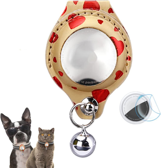 LXUEO Airtag Dog Collar Holder, Reflective Dog Cat Collar with Protective Airtag Holder Case, Soft Adjustable Dog Collar with Anti-Lost Airtag Holder and Airtag Films Electronics > GPS Accessories > GPS Cases LXUEO BEIGE One Size 
