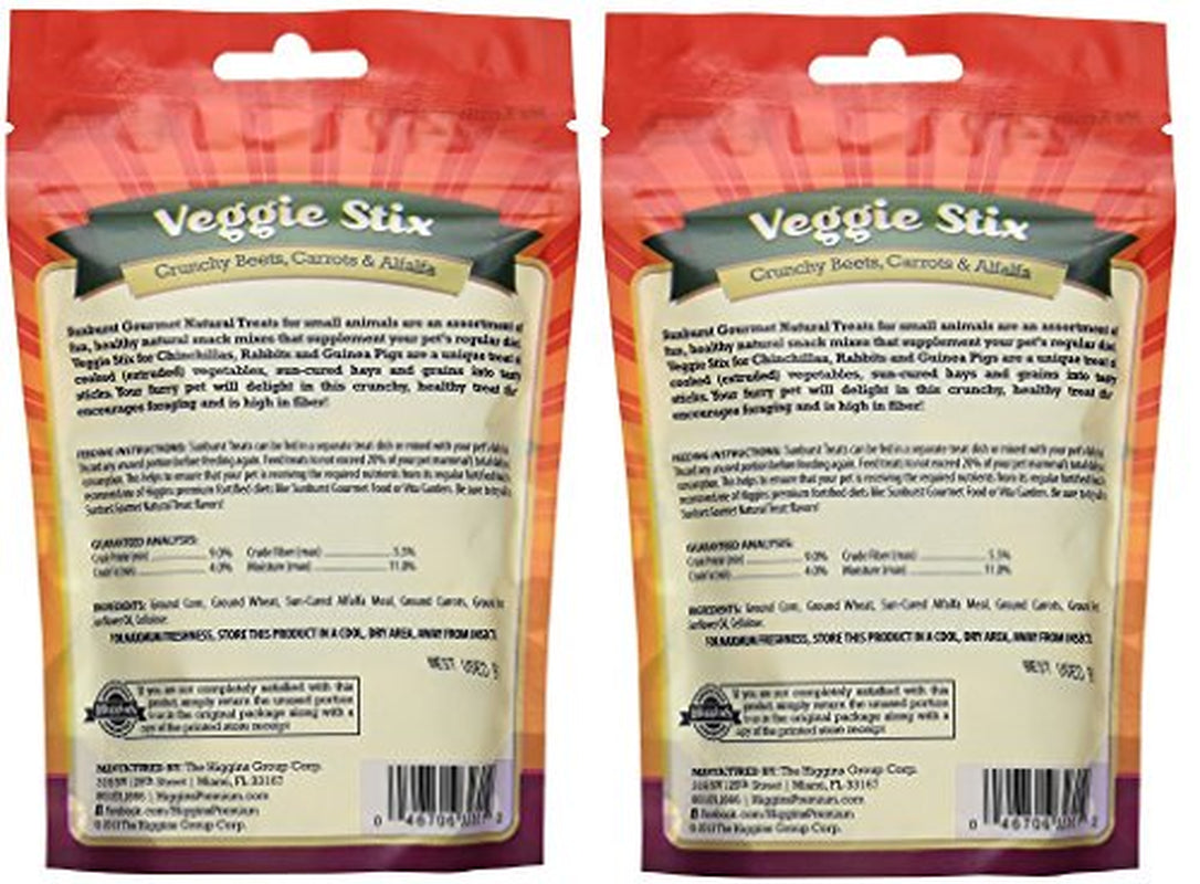 Higgins Sunburst Veggie Stix Gourmet Treats for Guinea Pigs, Rabbits & Chinchillas, 8 OZ Animals & Pet Supplies > Pet Supplies > Bird Supplies > Bird Treats Higgins   