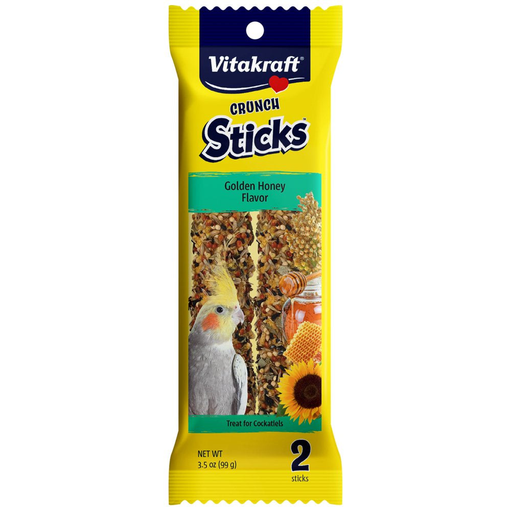 Vitakraft Crunch Sticks Cockatiel Treat - Golden Honey - Pet Bird Treat Toy Animals & Pet Supplies > Pet Supplies > Bird Supplies > Bird Treats Vitakraft Sunseed   