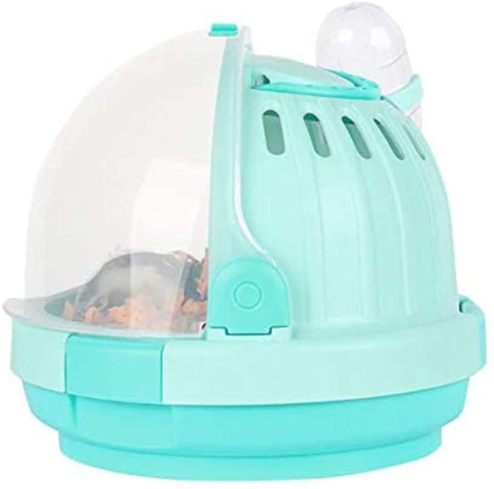 Portable Hamster Carry Cage Habitat, 7.6X6.5In Small Animal Cage, with Water Bottle Travel Handbags Animals & Pet Supplies > Pet Supplies > Small Animal Supplies > Small Animal Habitats & Cages Universal   