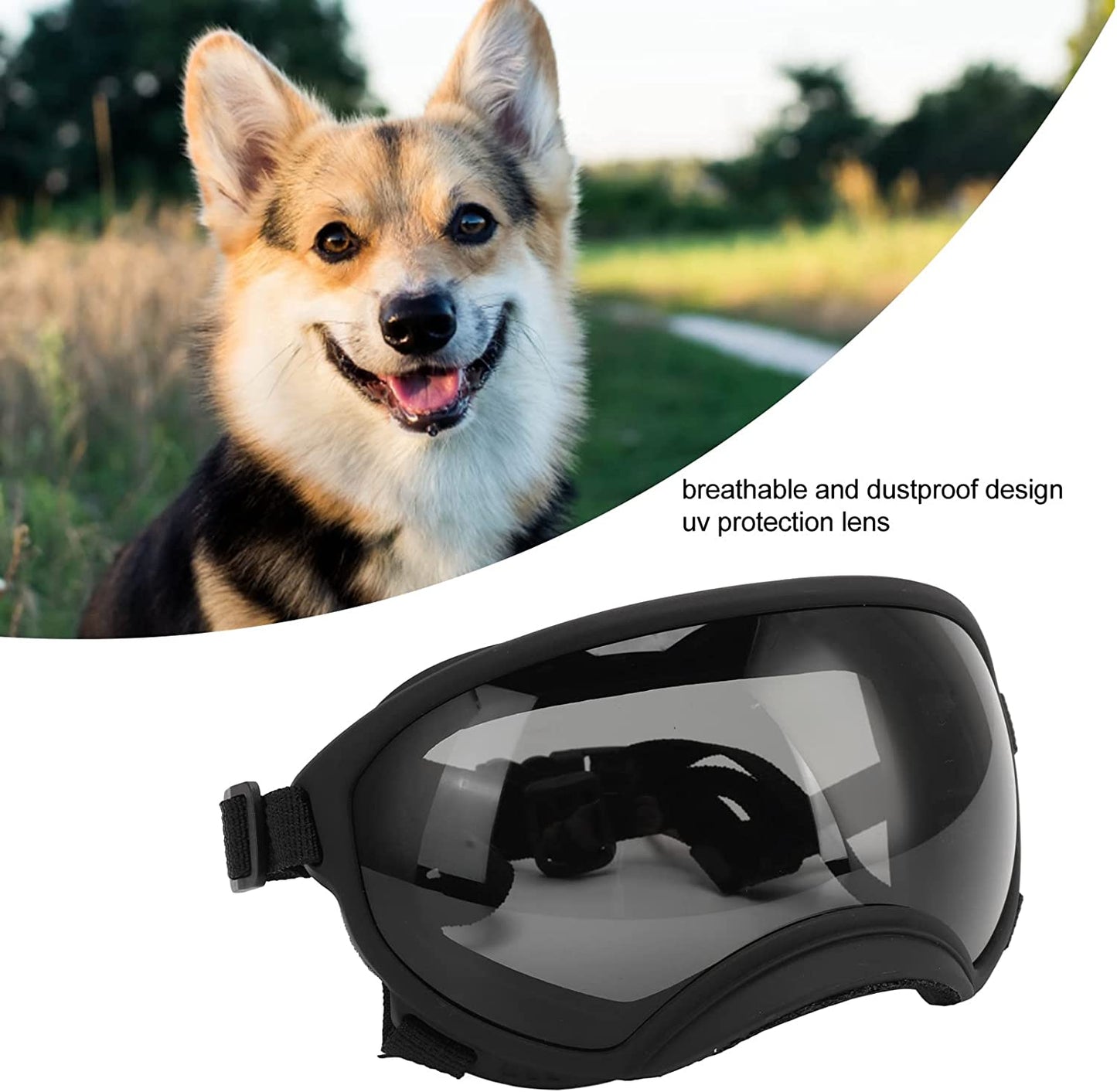 Heayzoki Dog Goggles, Windproof Ultraviolet Proof Dustproof Strap Durable Dog Sunglasses Breathable and Dustproof Design, for Large Breed Animals & Pet Supplies > Pet Supplies > Dog Supplies > Dog Apparel Heayzoki   