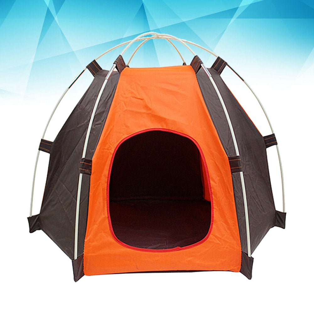 Portable Foldable up Pet Tent Waterproof Oxford Outdoor Indoor Tent Dog House Puppy Tent Nest Kennel for Small Dog Puppy Kitten C Animals & Pet Supplies > Pet Supplies > Dog Supplies > Dog Houses FRCOLOR   