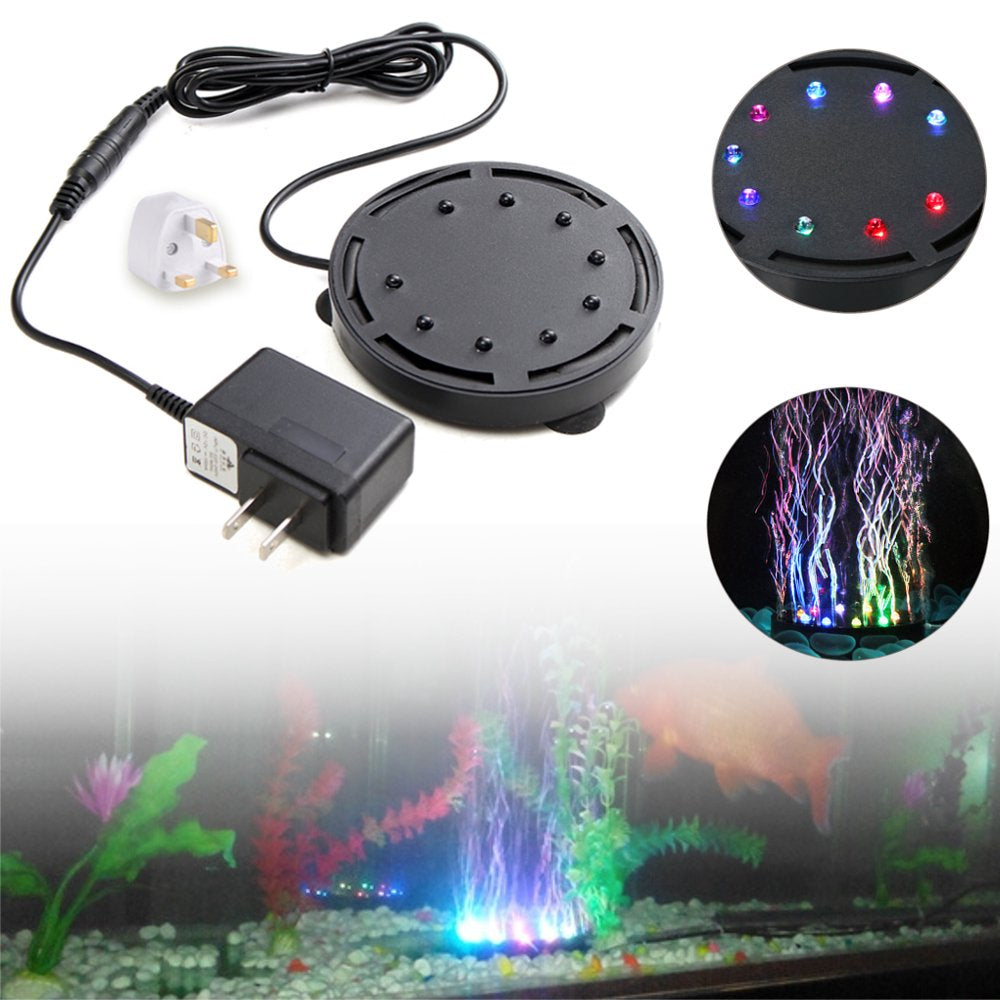 Fish Tank Aquarium Decorative Underwater Air Bubble Lamp LED Aquarium Fish Tank Light Submersible Light Making Oxygen for Fish Animals & Pet Supplies > Pet Supplies > Fish Supplies > Aquarium Lighting 09798012094087   