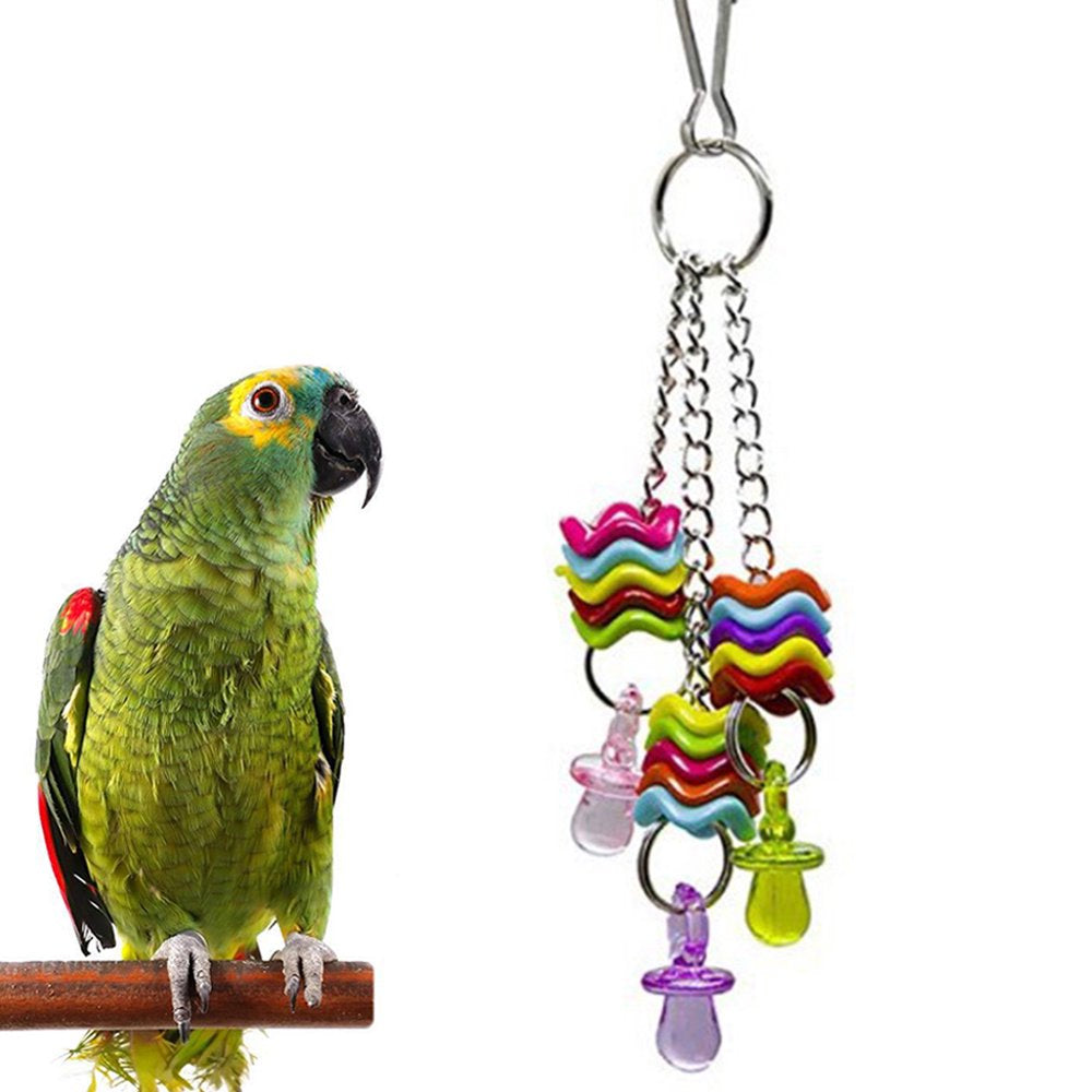 Visland Bird Parrot Toy Chew Toys Large Pet Bells Cage Bell Swing Hanging Bell Toys Animals & Pet Supplies > Pet Supplies > Bird Supplies > Bird Toys Visland   