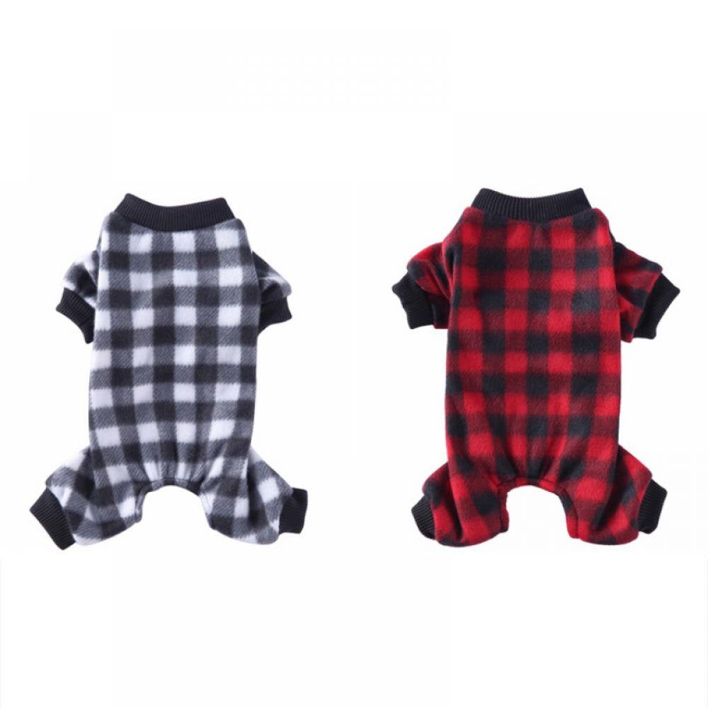 Cute Plaid Dog Pajamas - Pajamas for Dogs, Super Soft Breathable Pet Shirts Clothes Sweet Cat Apparel Doggie Jumpsuits Animals & Pet Supplies > Pet Supplies > Dog Supplies > Dog Apparel Amazing Fashion Decoration M Red 