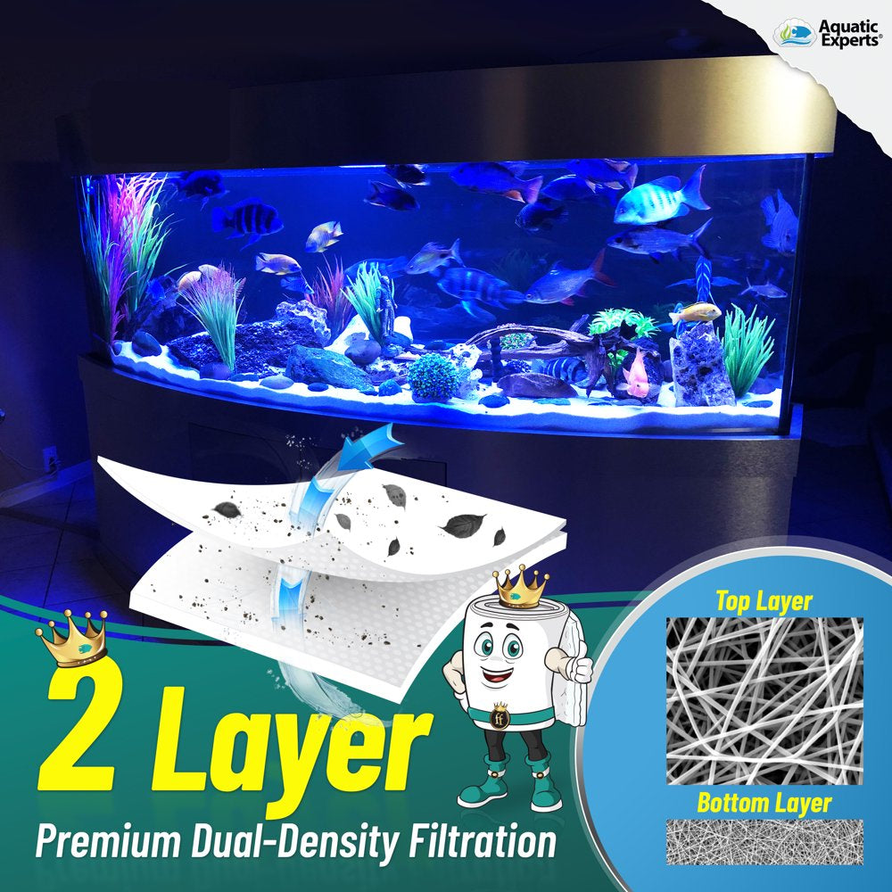Aquatic Experts - Filterfirst Aquarium Filter Pad, Premium True Dual Density Filter Media Roll, 12'' by 72'' X .75'' Animals & Pet Supplies > Pet Supplies > Fish Supplies > Aquarium Filters Aquatic Experts   