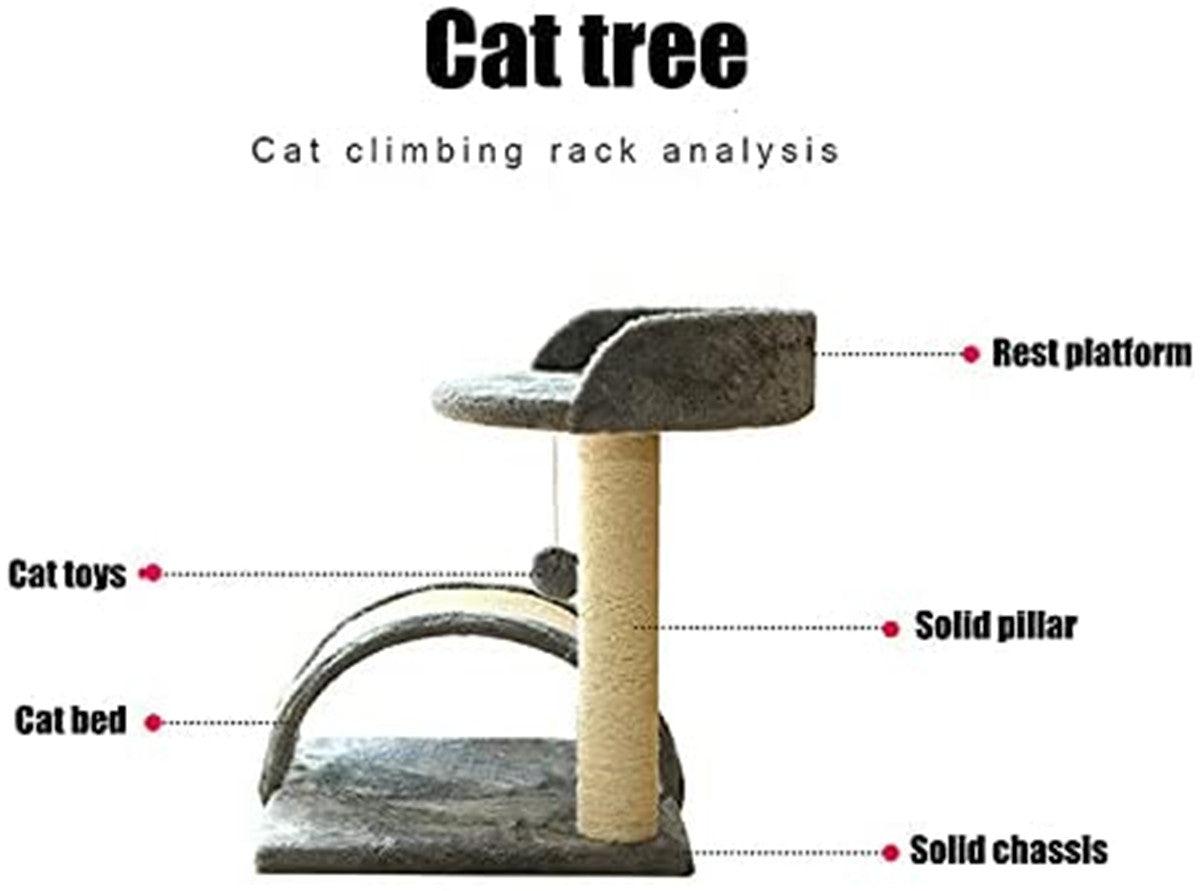 Cat Tree Scratching Post Scratcher Tower Condo Furniture Trees Small Cat Tree with Large Platform for Kitten Animals & Pet Supplies > Pet Supplies > Cat Supplies > Cat Furniture HUA TRADE   