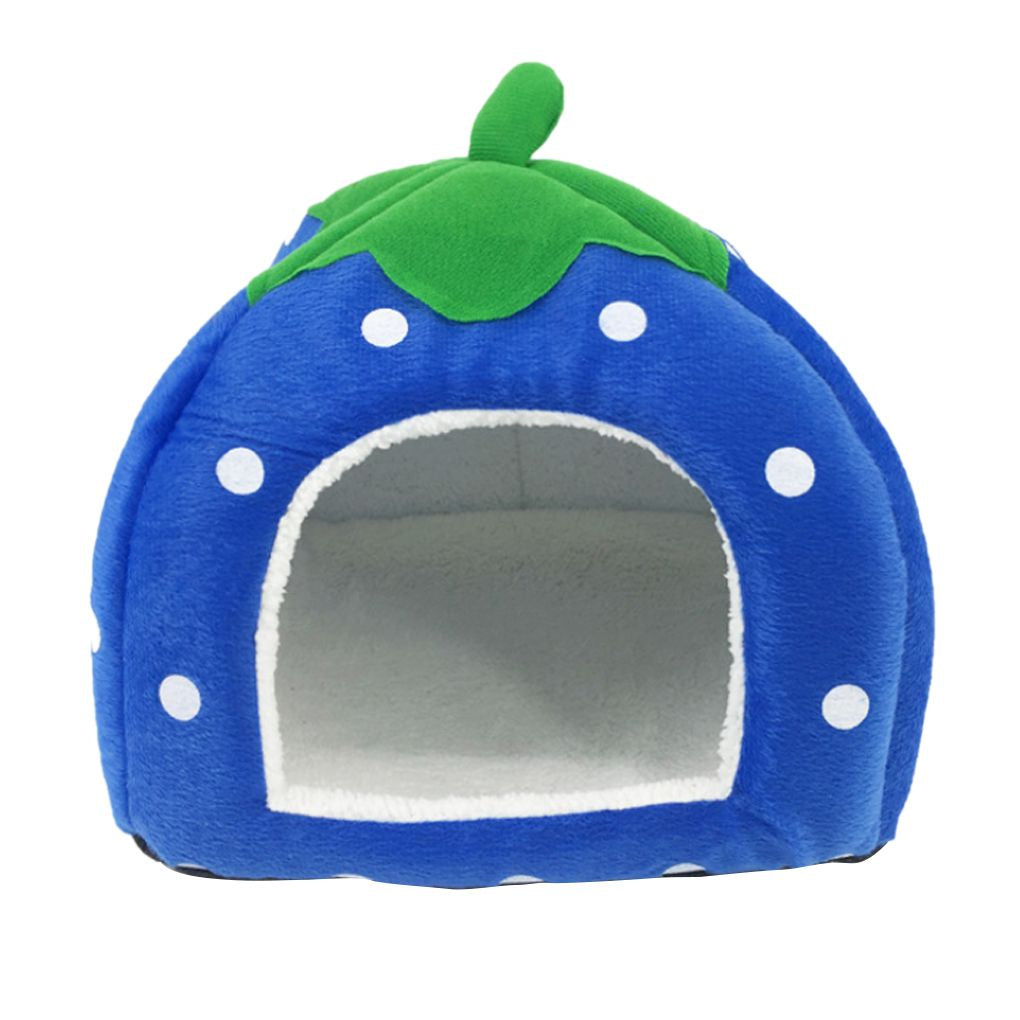 Pethome Strawberry Mongolian Dog Kennel Green Leaf Handle Dog Strawberry Bed Cat Collapsible Puppy House