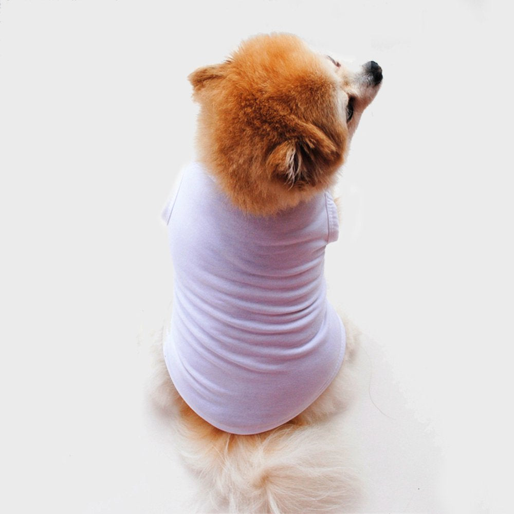 Shulemin Puppy Poodle Summer Solid Color Vest Shirt Clothes Apparel Pet Dog Chihuahua,White Animals & Pet Supplies > Pet Supplies > Dog Supplies > Dog Apparel Shulemin   