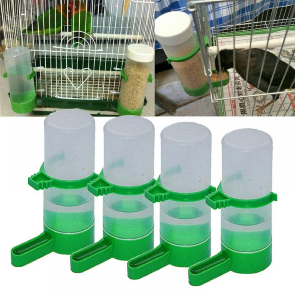 JANDEL 4 Pcs Plastic Bird Water Feeder Automatic Parrot Water Feeding Bird Cage Accessories Animals & Pet Supplies > Pet Supplies > Bird Supplies > Bird Cage Accessories JANDEL   