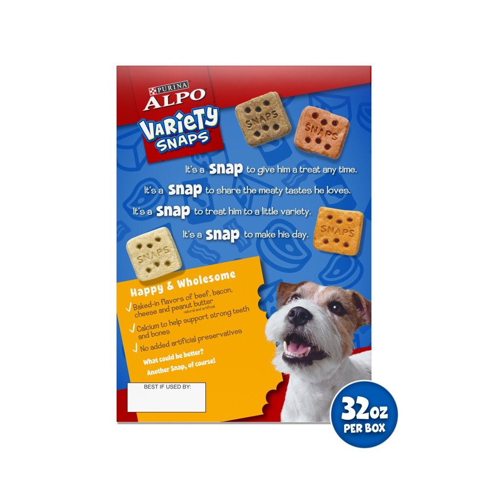 Purina ALPO Dog Treats, Variety Snaps Little Bites with Beef & Peanut Butter, 32 Oz. Box