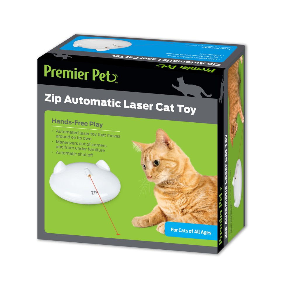 Premier Pet Zip Automatic Laser Cat Toy - Interactive Toy with Laser Moves in Random Directions Providing Long-Lasting, Hands-Free Play, Chase and Exercise - Battery Operated Animals & Pet Supplies > Pet Supplies > Cat Supplies > Cat Toys Radio Systems Corporation   