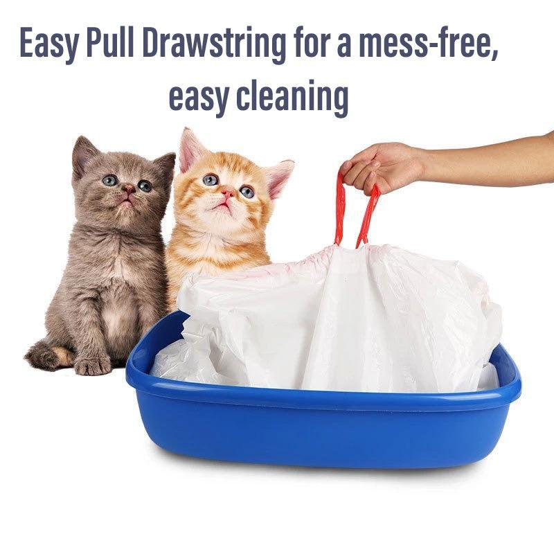 Ultra Thick, Durable, Easy Clean up Jumbo Drawstring Litter Pan Box Liners, Litter Box Liners, Cat Litter Bags, Bags for Pet Cats, 10 Ct. Animals & Pet Supplies > Pet Supplies > Cat Supplies > Cat Litter Box Liners PiratePig   