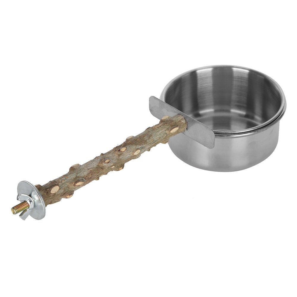 EBTOOLS Bird Food Water Feeding Bowl with Clamp Cage Stand Holder Stainless Steel Animals & Pet Supplies > Pet Supplies > Bird Supplies > Bird Cages & Stands EBTOOLS   