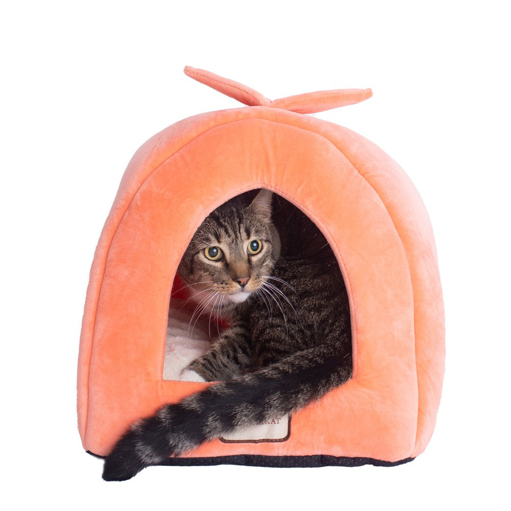 Armarkat Hooded Pet Cat Bed, Orange 14 X 12.5 In Animals & Pet Supplies > Pet Supplies > Cat Supplies > Cat Beds Aeromark Intl Inc   