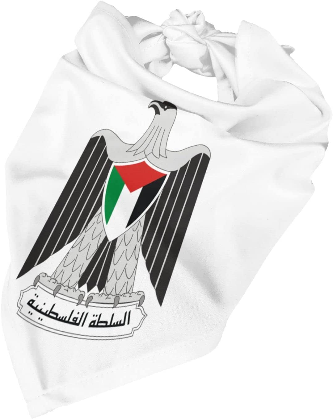 Coat of Arms of the Palestinian National Authority Pet Dog and Cat Decorative Triangle Scarf,Dog Bandana,Breathable and Stain Resistant. Animals & Pet Supplies > Pet Supplies > Dog Supplies > Dog Apparel ZALTAS   