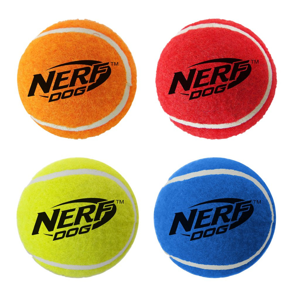 Nerf Dog 2” Squeak Tennis Ball Dog Toy 4-Pack Animals & Pet Supplies > Pet Supplies > Dog Supplies > Dog Toys Gramercy Products   