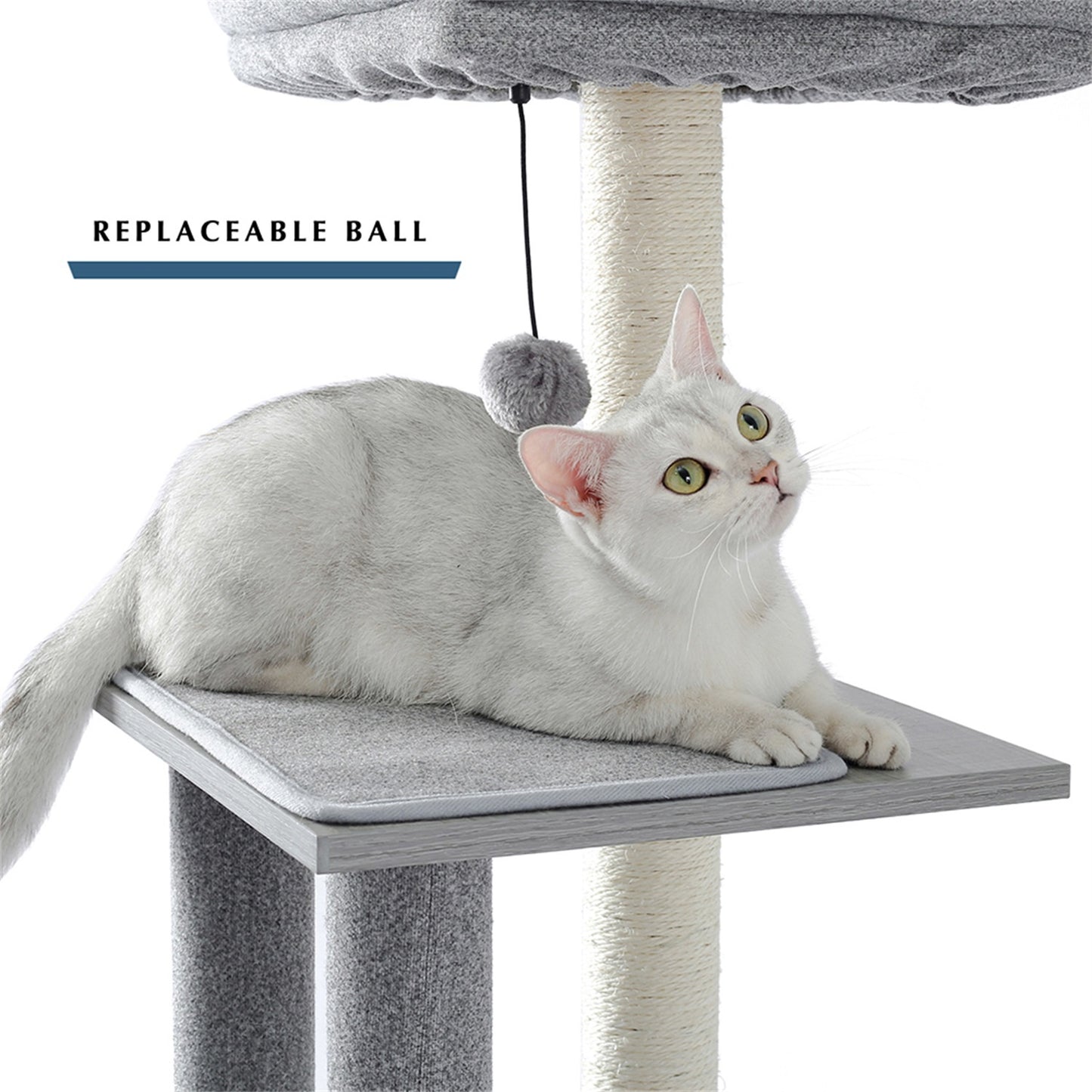 Pefilos Cat Tree for Indoor Cats Modern Grey Cat Tower, Multi-Level Tall Large Wood Condo for Indoor Cats, Cat Condo for Multiple Cats Furniture Cat Tree Tower for Outdoor Animals & Pet Supplies > Pet Supplies > Cat Supplies > Cat Furniture Pefilos   