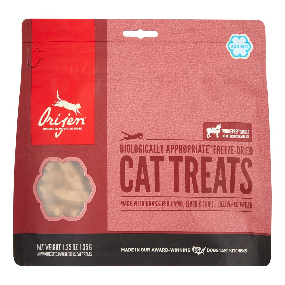 Orijen Grass Fed Lamb, Liver & Tripe Flavor Dehydrated & Freeze-Dried Treat for Cat, 1.25 Oz. Animals & Pet Supplies > Pet Supplies > Cat Supplies > Cat Treats Champion Petfoods   