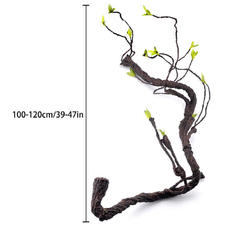 OOKWE Jungle Vines Branches Flexible Pet Habitat Decor Accessories Reptile Leave Plastic Climbing Plants for Frogs Turtles Animals & Pet Supplies > Pet Supplies > Small Animal Supplies > Small Animal Habitat Accessories OOKWE   