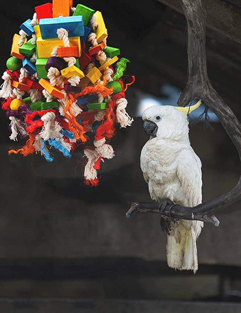 Large Bird Parrot Toys- Parrots Cage Chewing Toy - Bird Parrot Chewing Toys for Cockatoos African Grey Macaws and Parrots