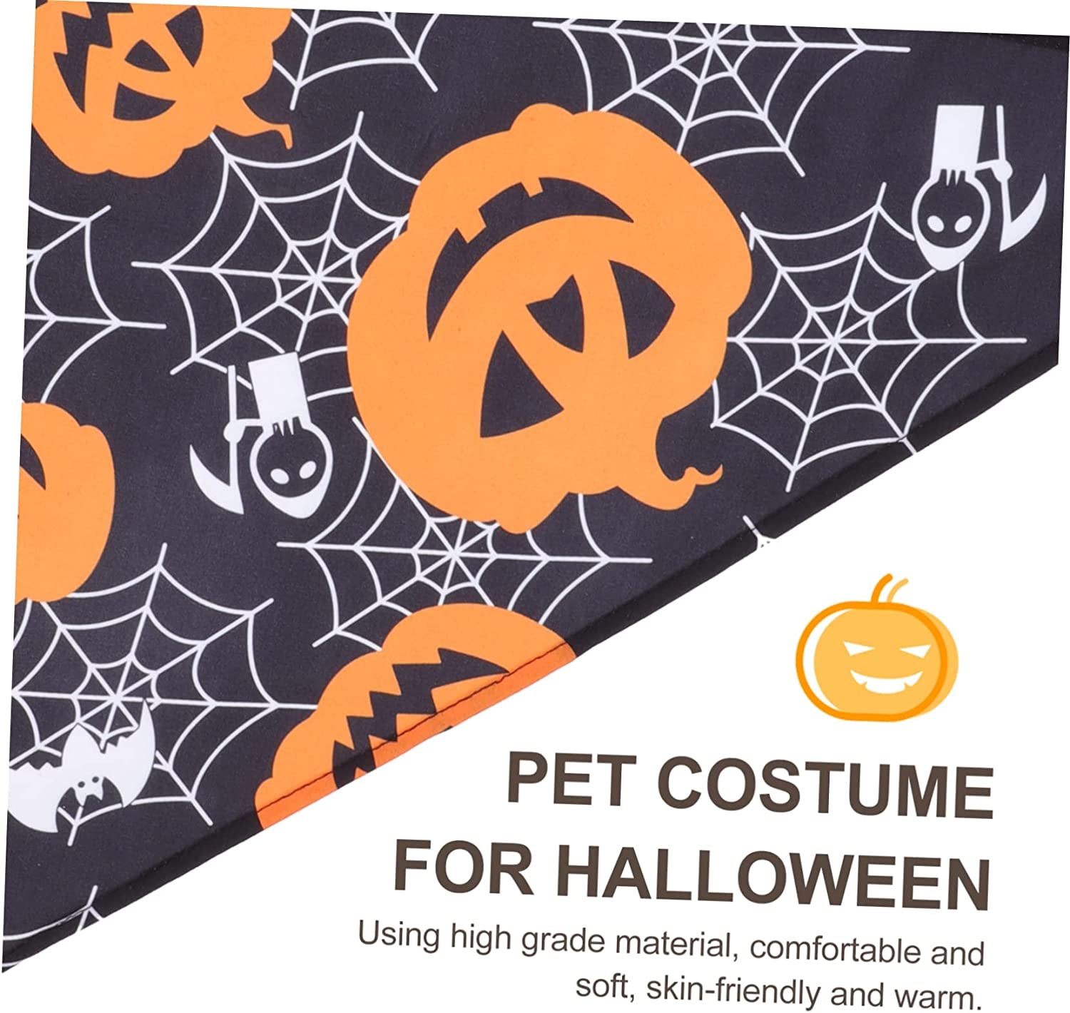 BCOATH 1 Set Large Medium Print Towel Adjustable Scarf Halloween Pet Decoration Scary Pets and Puppy Ornament Party Kit for Cats Witch Cat Bib Bandana Funny Triangle with Hat Dog Pumpkin Animals & Pet Supplies > Pet Supplies > Dog Supplies > Dog Apparel BCOATH   