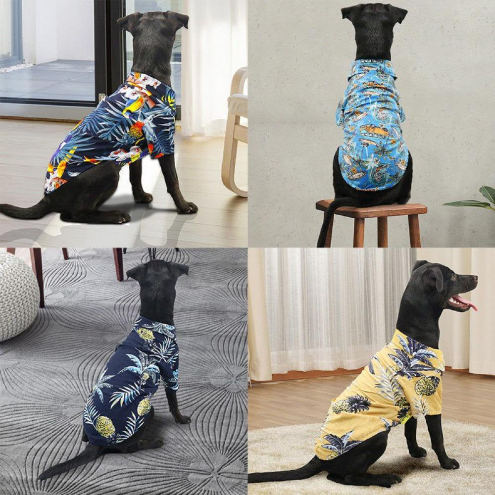 Hawaiian Dog Shirts Aloha Dog Shirt Pet Summer Cool Summer Flower Pineapple Shirt for Small to Medium Puppy Dog Cat 2Pack Animals & Pet Supplies > Pet Supplies > Cat Supplies > Cat Apparel The Hillman Group   