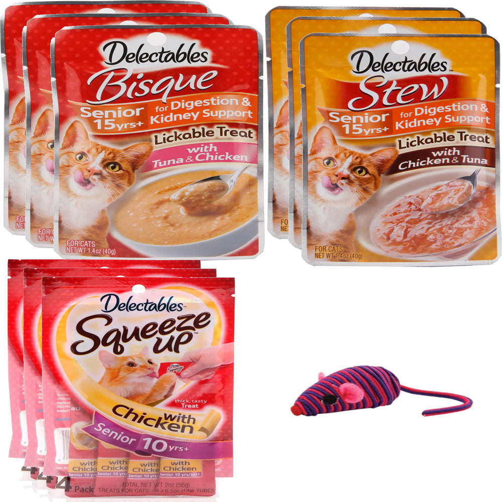 Hartz Delectables SENIOR 15 Years Lickable Cat Treat Flavor:Senior 15 Size:3 Stew and 3 Bisque