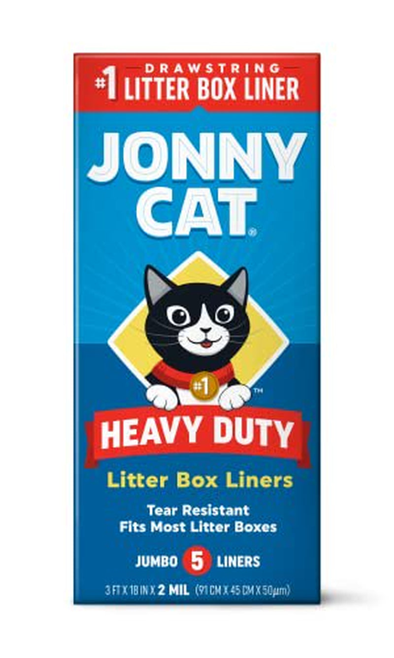 JONNY CAT Heavy Duty Litter Box Liners, Jumbo, 5Ct Animals & Pet Supplies > Pet Supplies > Cat Supplies > Cat Litter Box Liners JONNY CAT   