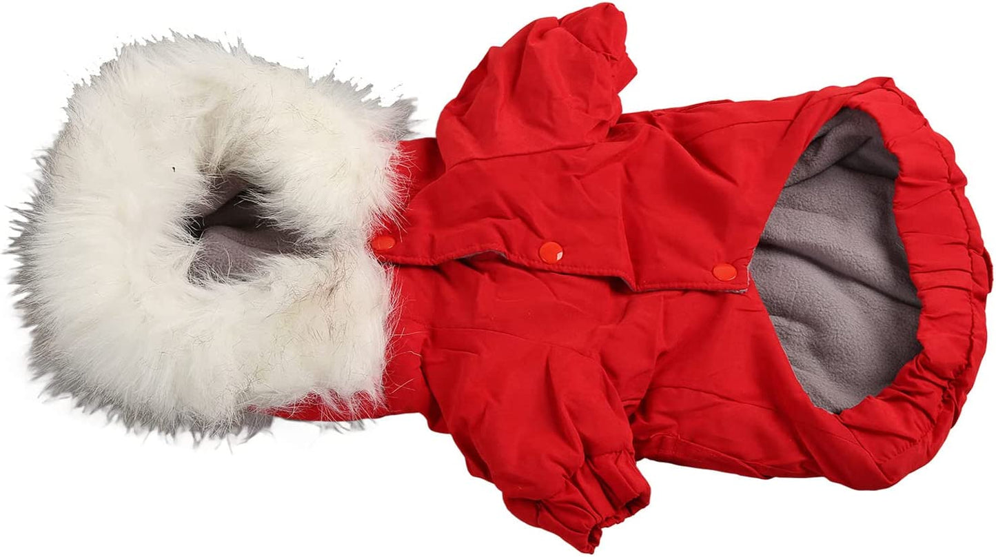 Dog Hoodie Winter Jacket, Windproof Chest Buttons Casual Dog Hoodie Winter Coats Easy to Wear Warm Hair Protection for Cats for Puppies Animals & Pet Supplies > Pet Supplies > Dog Supplies > Dog Apparel LISND   