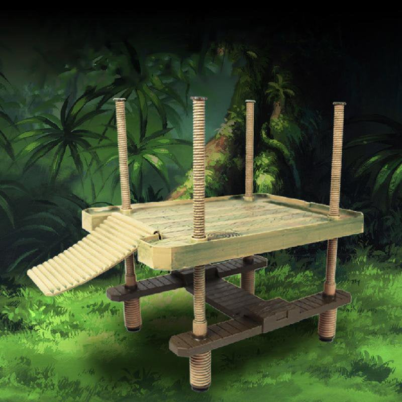 OOKWE Turtle Climbing Basking Platform Tortoise Sunbathe Pier Reptile Ramp Floating Island for Turtle Tank Aquarium Ornaments Amphibian Leisure Square Table Animals & Pet Supplies > Pet Supplies > Small Animal Supplies > Small Animal Habitat Accessories OOKWE   