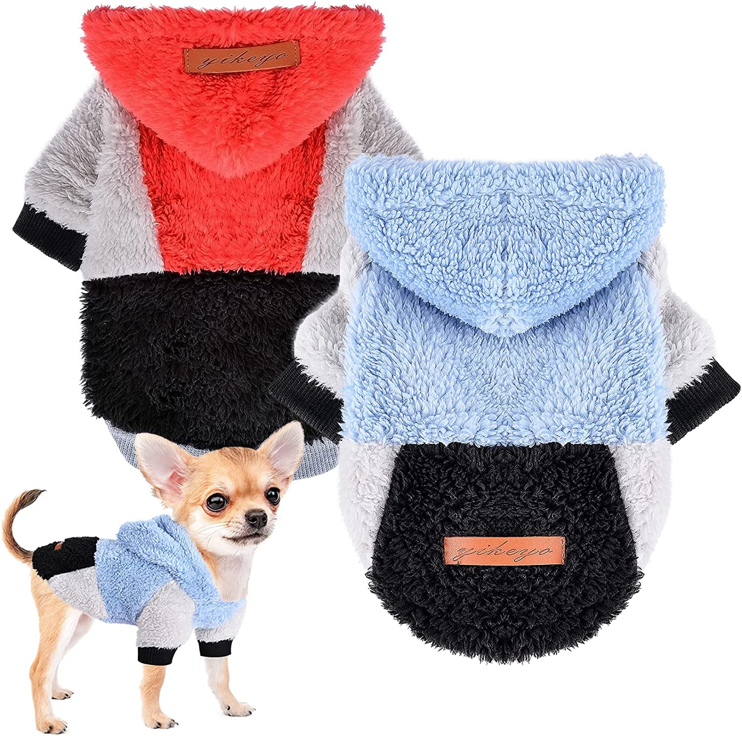 Chihuahua Dog Sweater Puppy Sweaters Cat Sweater XXS Dog Sweater XXS Pet Clothes Teacup Dog Clothes Doggie Sweaters for Small Dogs Tiny Puppy Sweater Extra Small Dog Sweater (Medium) Animals & Pet Supplies > Pet Supplies > Dog Supplies > Dog Apparel Sebaoyu red,blue Medium 