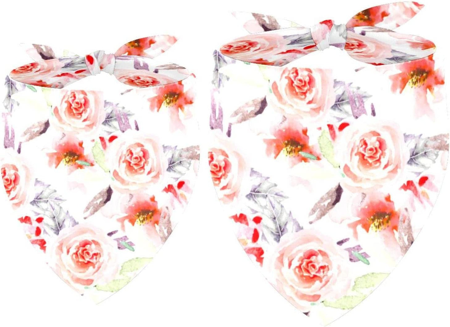 Dog Bandanas,Cat Triangle Bibs,Two Sizes,Floral Pink Flower Print,Pet Scarf for Small Medium Large Pets Animals & Pet Supplies > Pet Supplies > Dog Supplies > Dog Apparel tzhcjsjgs   