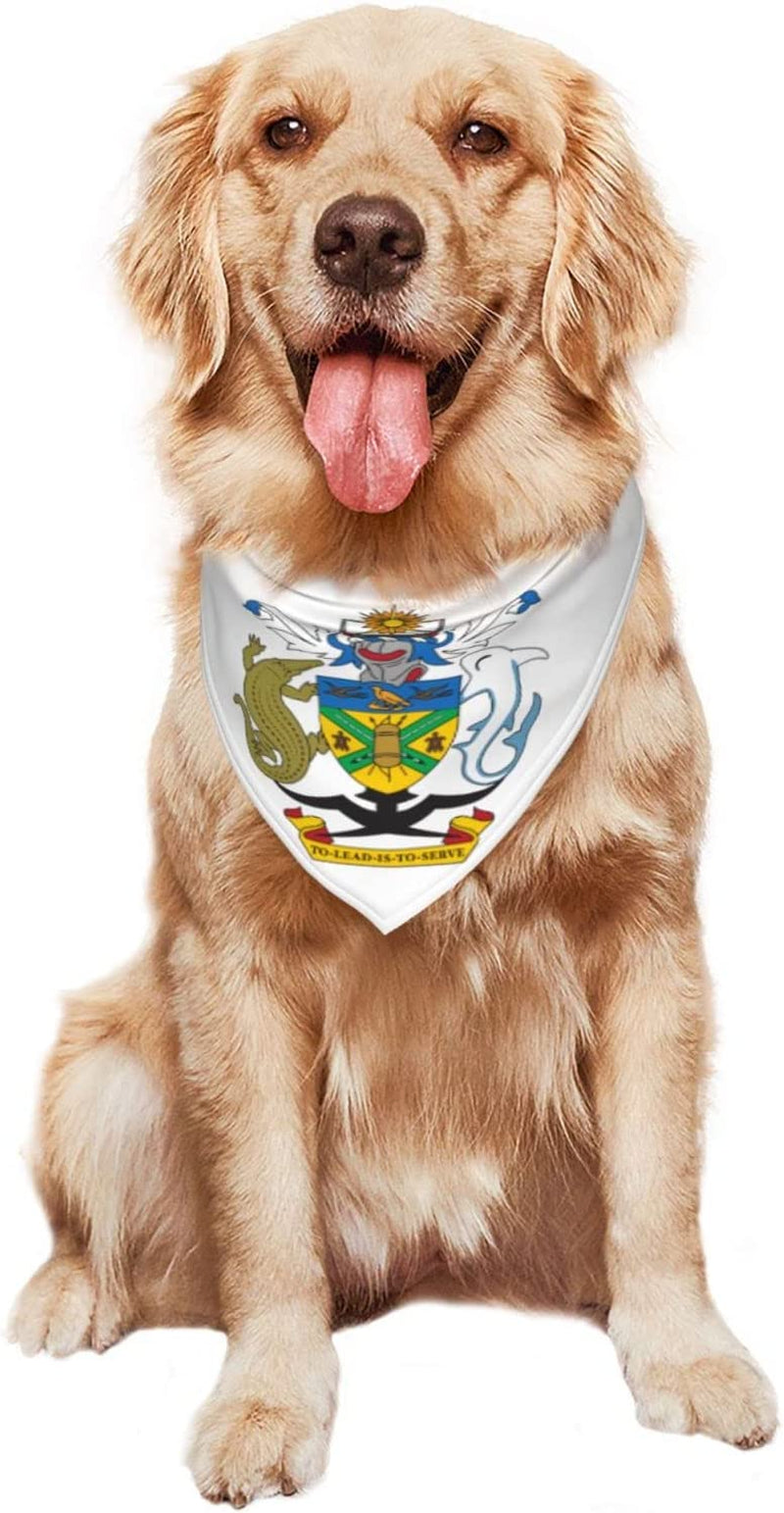 Coat of Arms of the Solomon Islands Pet Dog and Cat Decorative Triangle Scarf,Dog Bandana,Breathable and Stain Resistant. Animals & Pet Supplies > Pet Supplies > Dog Supplies > Dog Apparel ZALTAS   