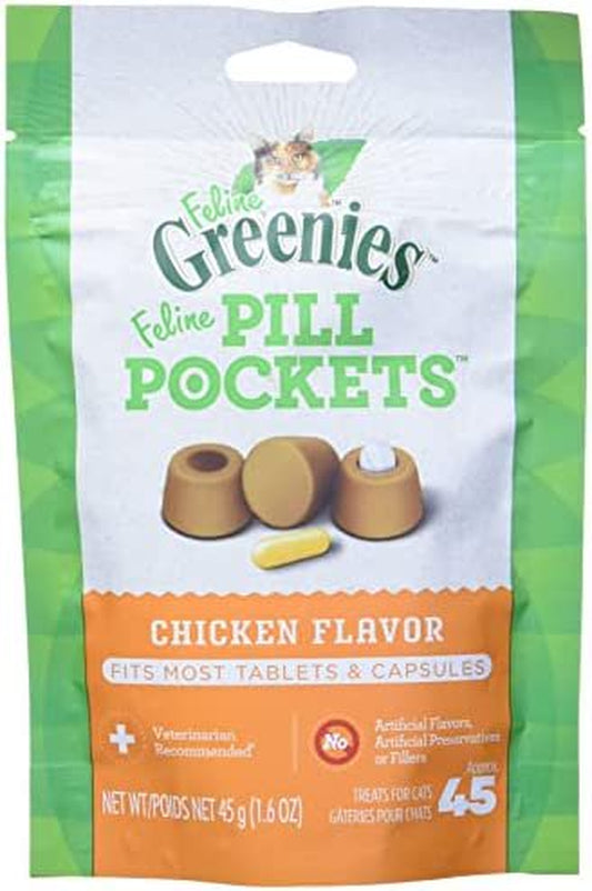 FELINE GREENIES PILL POCKETS for Cats Natural Soft Cat Treats, Chicken Flavor, 1.6 Oz. Pack (45 Treats) Animals & Pet Supplies > Pet Supplies > Cat Supplies > Cat Treats Bolanlay LLC   