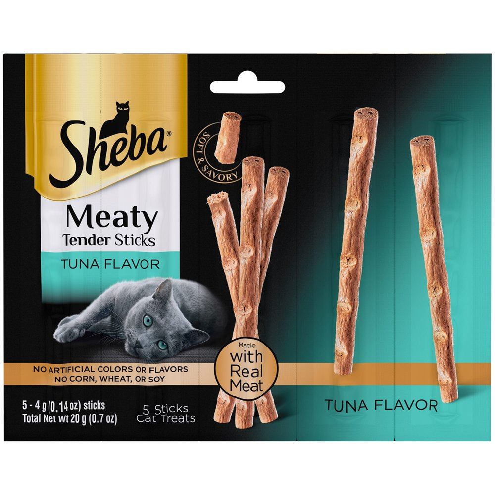 SHEBA Chicken Flavor Soft & Stick Treats for Cat, 0.7 Oz. (5 Count) Animals & Pet Supplies > Pet Supplies > Cat Supplies > Cat Treats Mars Petcare Tuna  