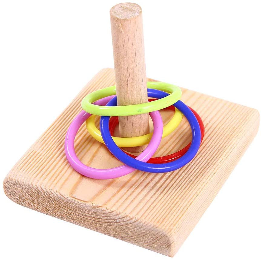 Bird Toys, Bird Trick Tabletop Toys, Training Basketball Stacking Color Ring Toys Sets, Parrot Chew Ball Foraing Toys, Education Play Gym Playground Activity Cage Foot Toys Animals & Pet Supplies > Pet Supplies > Bird Supplies > Bird Gyms & Playstands Ranludas   