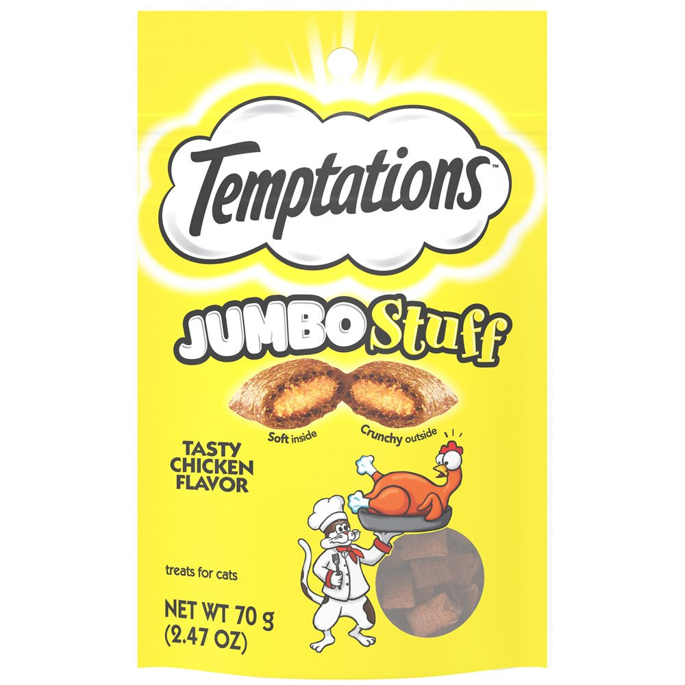 TEMPTATIONS JUMBO Stuff Cat Treats, Tasty Chicken Flavor, 14 Oz. Tub Animals & Pet Supplies > Pet Supplies > Cat Supplies > Cat Treats Mars Petcare 2.5 oz  