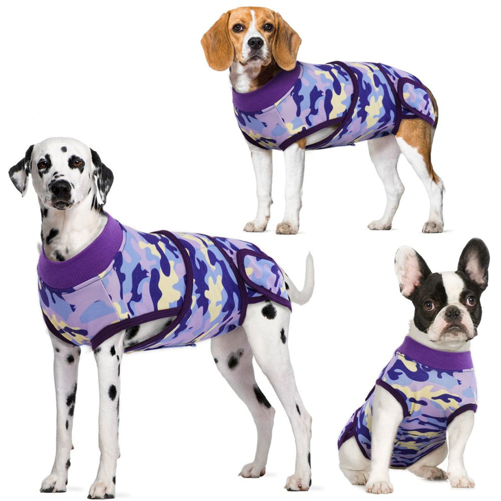 ROZKITCH Dog Onesie Surgical Recovery Suit, Camouflage Breathable Abdominal Wounds Bandages Cone E-Collar Alternative, Anti-Licking Pet Surgery Recovery Suit Animals & Pet Supplies > Pet Supplies > Dog Supplies > Dog Apparel ROZKITCH M  