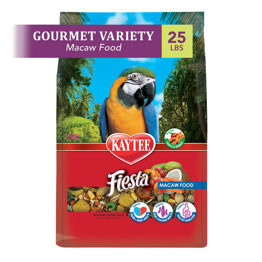 Kaytee Fiesta Macaw Pet Bird Food, 25 Lb Animals & Pet Supplies > Pet Supplies > Bird Supplies > Bird Food Central Garden and Pet   