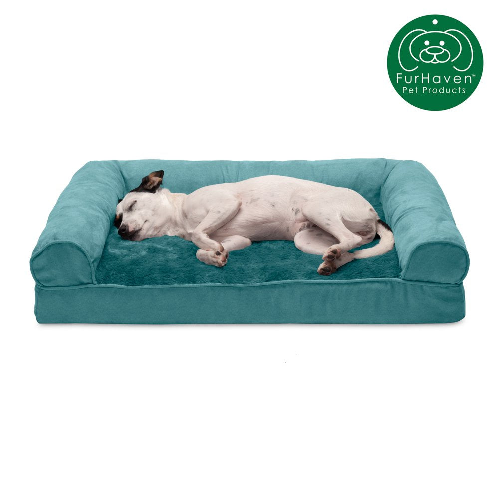 Furhaven Pet Products | Dog Bed Full Support Orthopedic Ultra Plush Sofa-Style Couch Bed for Dogs & Cats, Gray, Jumbo Plus Animals & Pet Supplies > Pet Supplies > Cat Supplies > Cat Beds FurHaven Pet M Deep Pool 