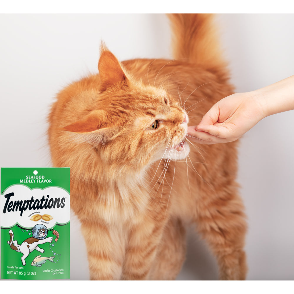 Temptations Seafood Medley Flavor Crunchy and Soft Cat Treats Food Great Snack for Adult Cats, 3 Oz - Pack of 2 Animals & Pet Supplies > Pet Supplies > Cat Supplies > Cat Treats NS   