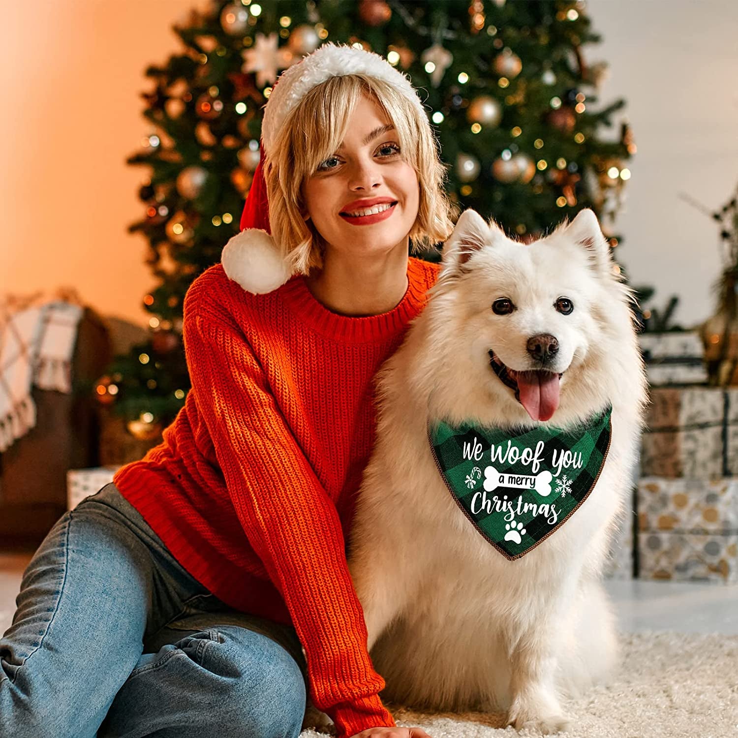 4 Pack Merry Christmas Xmas Dog Bandanas - Triangle Fall Christmas Xmas Dog Bandana Classic Plaid Pet Scarf Bibs Kerchief Gift Set Pet Holiday Accessories Decoration for Small to Large Puppy Dogs Cats Animals & Pet Supplies > Pet Supplies > Dog Supplies > Dog Apparel Remifa   