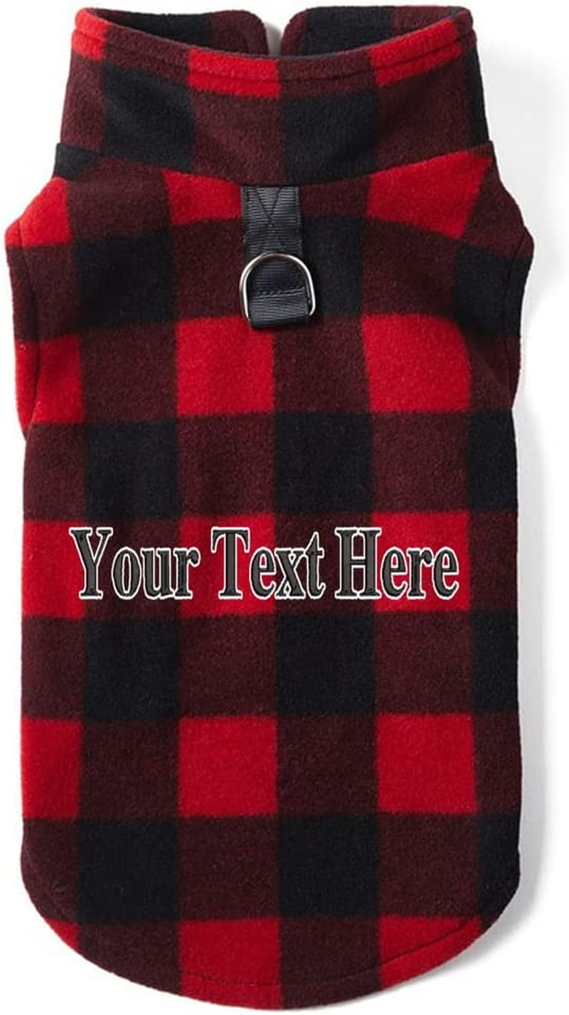 Personalized Embroider Dog Fleece Vest Sweater Winter Custom Text Fleece Jacket for Small and Medium Dogs with D-Ring Leash Cold Weather Coat Hoodie for XS S M Dogs Boy or Girls Animals & Pet Supplies > Pet Supplies > Dog Supplies > Dog Apparel women want me fish fear me Black/Red Small 