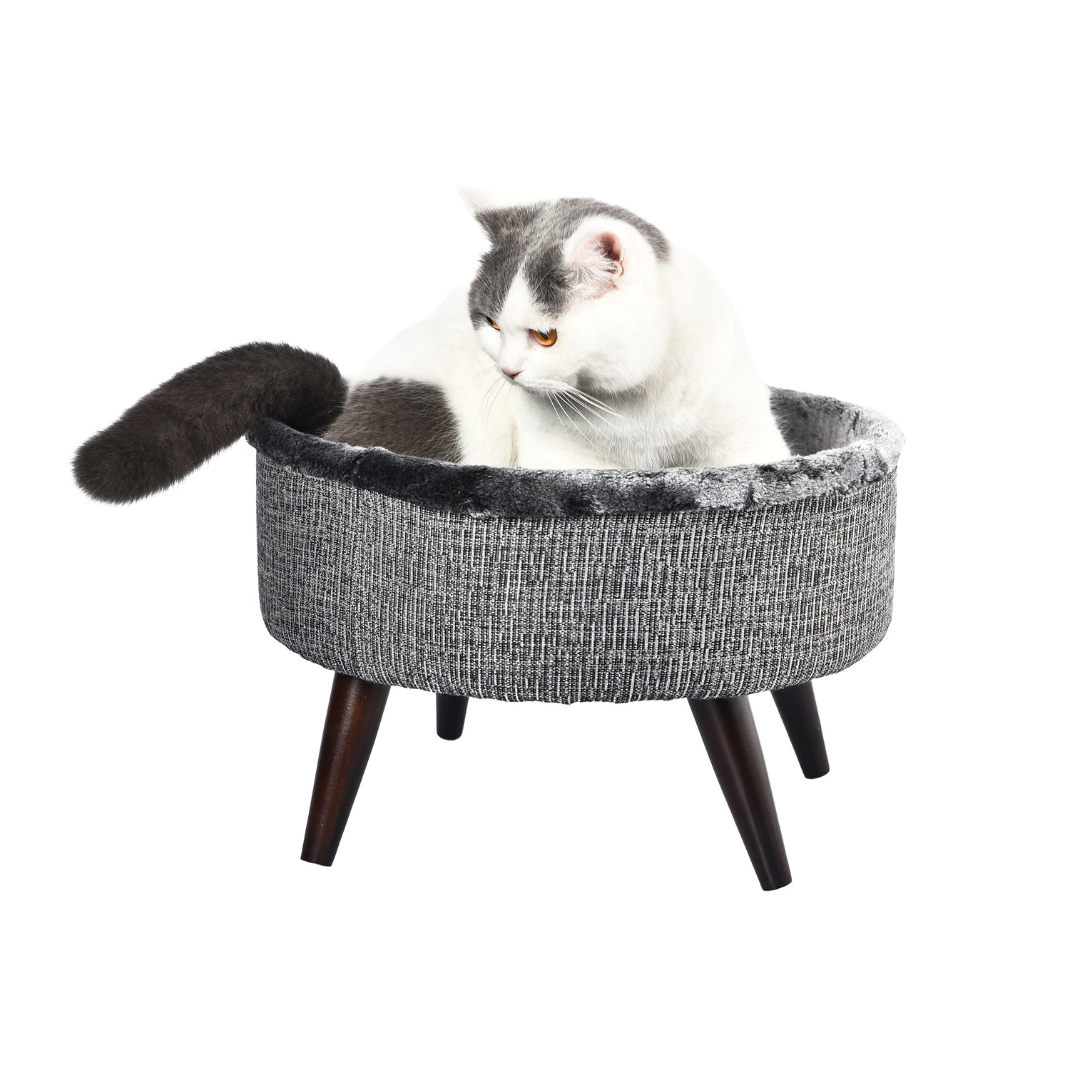 Cat Craft round Pet Cat Bed, Gray