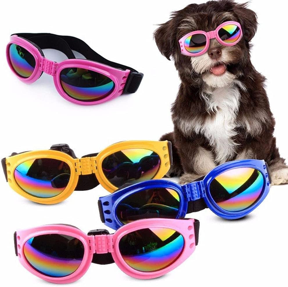 BYBYCD 6 Colors Foldable Waterproof Pet Eyewear UV Protection Sunglasses Dog Protection Goggles Pet Supplies(White) Animals & Pet Supplies > Pet Supplies > Dog Supplies > Dog Apparel BYBYCD   