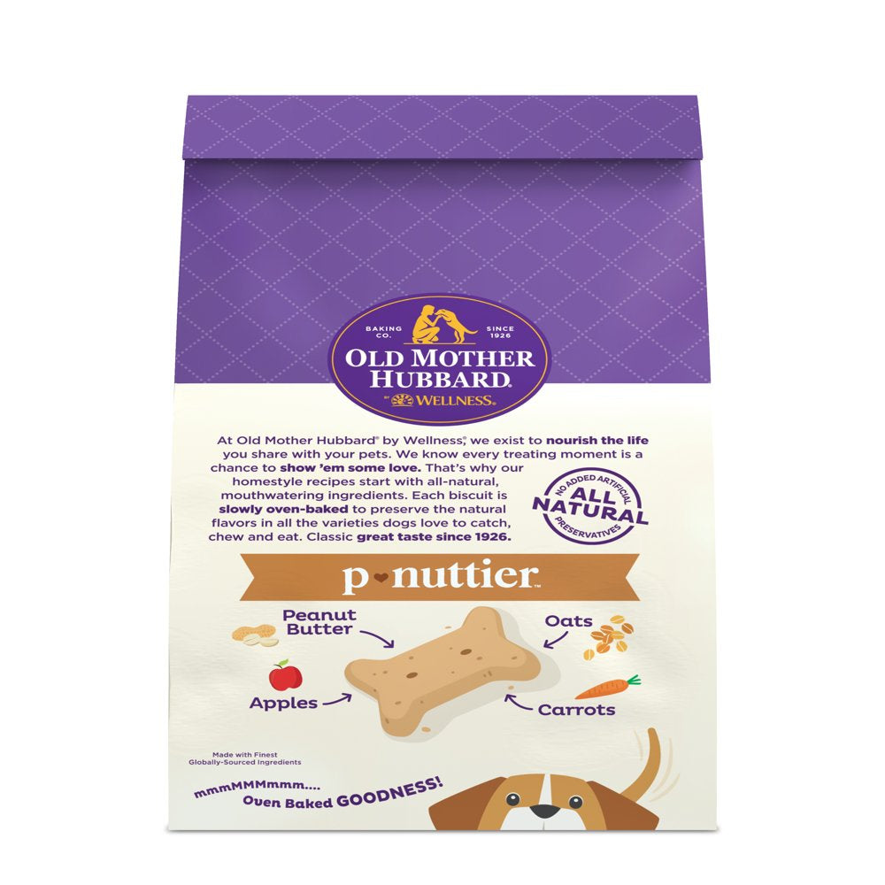 Old Mother Hubbard by Wellness Classic P-Nuttier Natural Small Oven-Baked Biscuits Dog Treats, 20 Ounce Bag