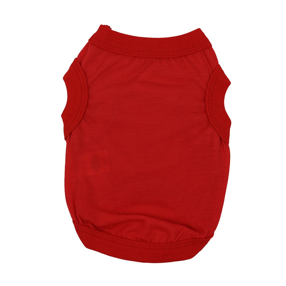 Meidiya Dog Shirts Blank Clothes,Cotton Dog T-Shirts Apparel Fit Fot Small Extra Small Medium Large Dog and Cat,Summer Dog Sleeveless Tank Soft and Breathable Animals & Pet Supplies > Pet Supplies > Cat Supplies > Cat Apparel Meidiya   