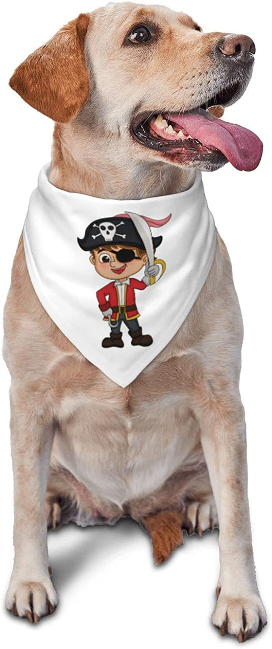 Cute Handsome Pirate Pet Dog and Cat Decorative Triangle Scarf,Dog Bandana,Breathable and Stain Resistant. Animals & Pet Supplies > Pet Supplies > Dog Supplies > Dog Apparel ZALTAS   